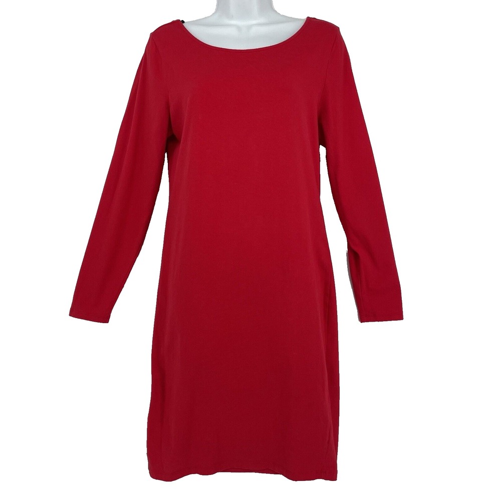 Forever21 Plus Red Sheath Dress Size 1X Bodycon Open‎ Cross Back Stretch Midi